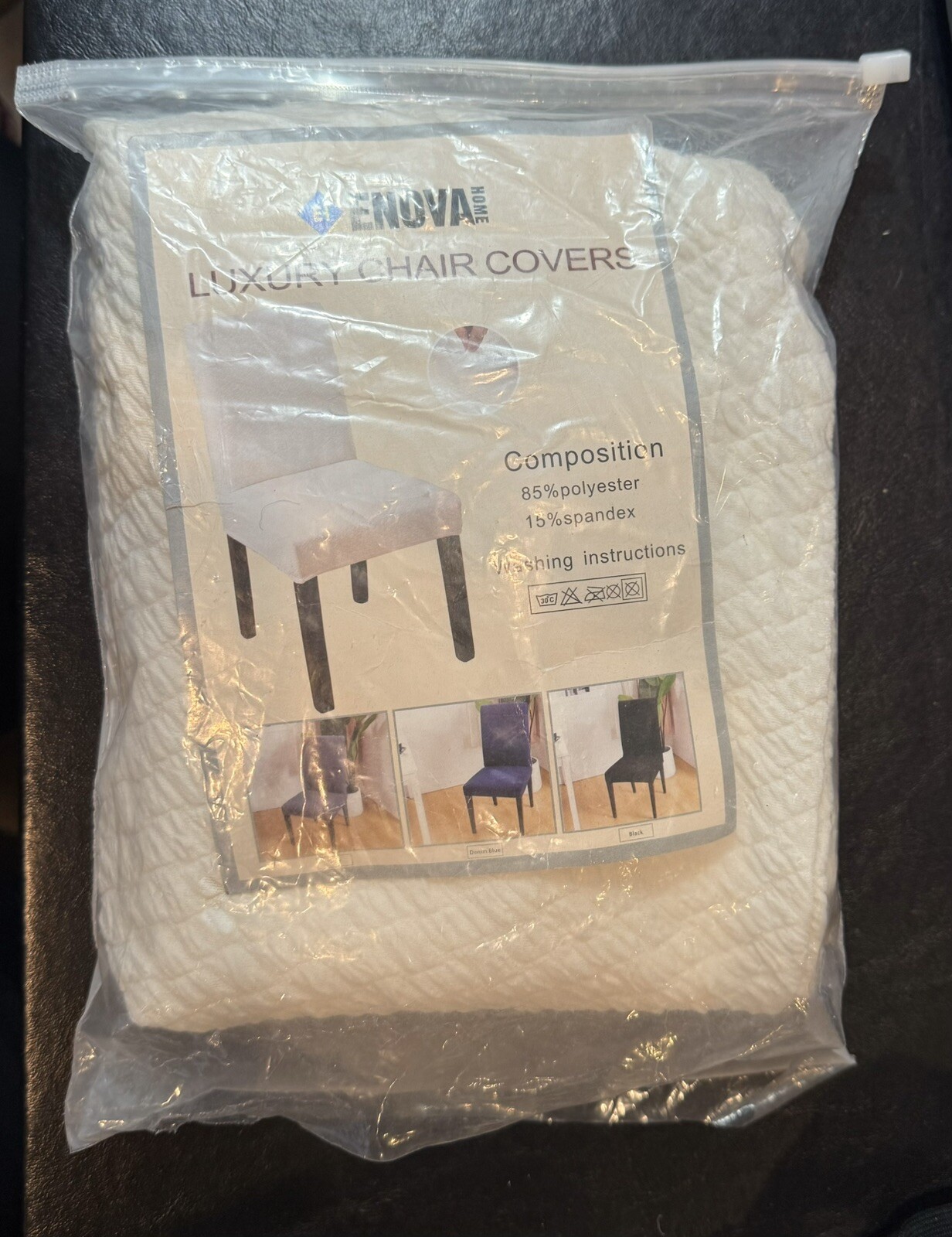 Enova Home Luxury Chair Covers Super Soft Taupe