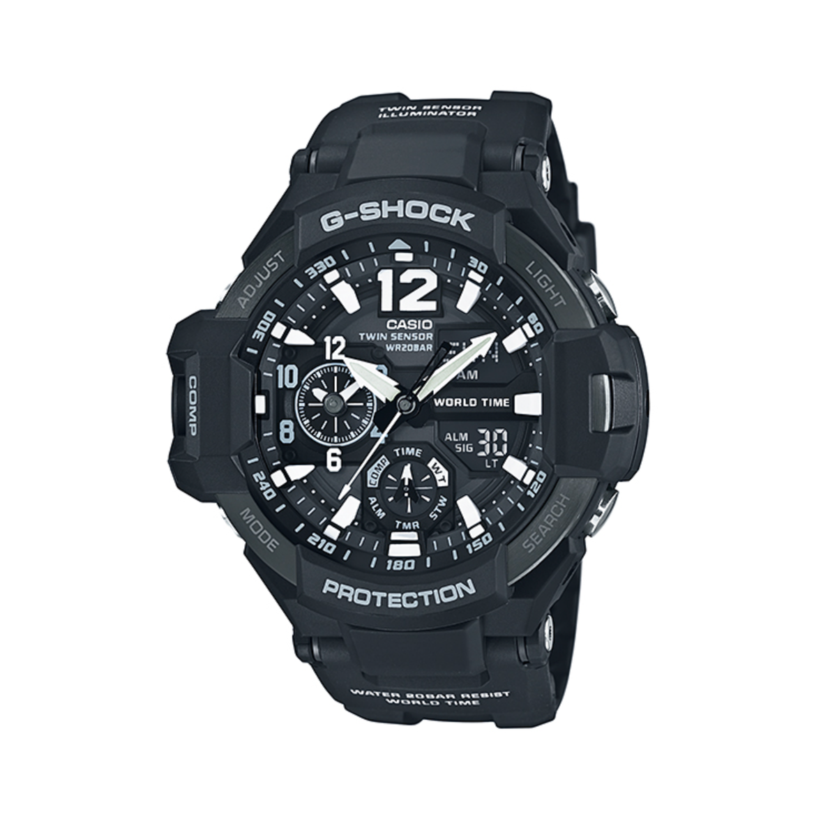 CASIO G-SHOCK GA-1100-1AJF SKY COCKPIT Black Resin Watch from