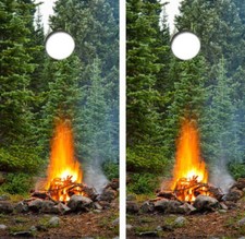 Camping Bonfire Cornhole Wrap Decal with Free Laminate Included