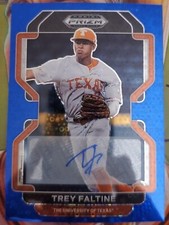 Trey Faltine 2022 Prizm Draft Picks #PDP213 Blue Donut Circles Autograph 17/25