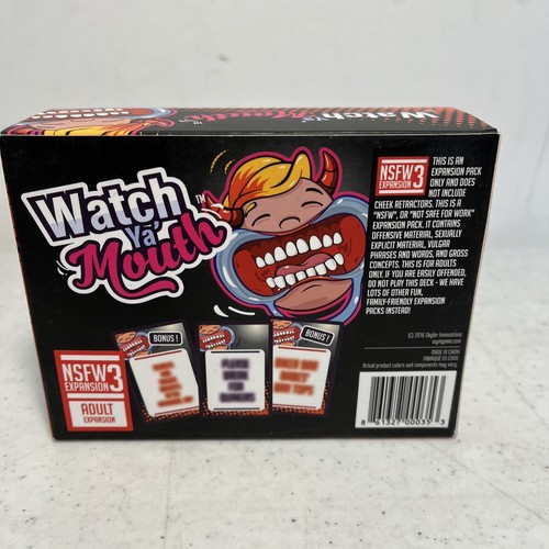Watch Ya' Mouth NSFW Expansion Pack 3 Party Game per Adulti 155 Carte - Foto 2 di 2