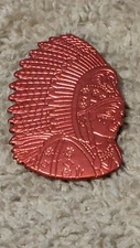 2023 Mardi Gras Krewe Of Choctaw Doubloon Red Indian Cutout
