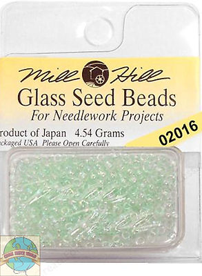 Mill Hill Glass Seed Beads 4.54g Crystal Mint #02016