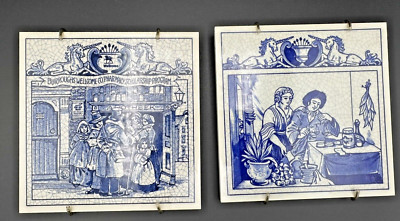 Delft Holland Tiles The Herbalist, Burroughs Welcome Blue White Apothecary