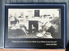 Iconic Feminist History Print Poster - Gertrude Stein Nude Woman Art or Clothes