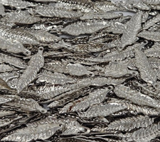 50 pcs Small Silver Leaf Metal Charms Drop Leaves for Crafts Jewelry Vintage