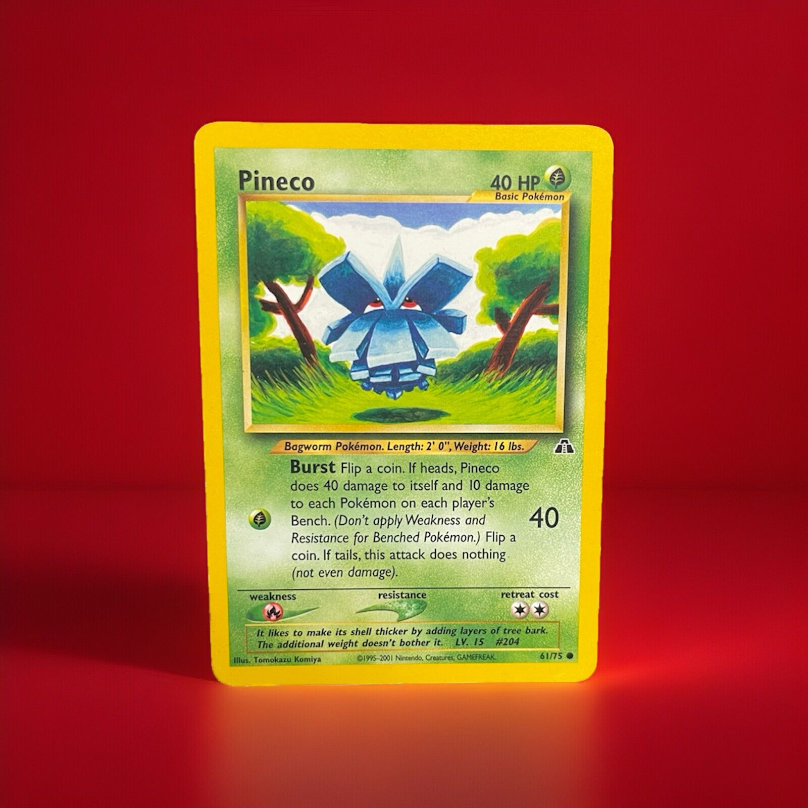 Pineco 61/75 - Neo Discovery - Common - Pokemon Card TCG - NM-LP