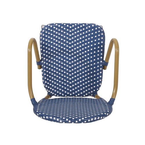 Outdoor Wicker Barstools Set-2 –Aluminum Frame, Bamboo Print,French Bistro Style - Picture 11 of 48