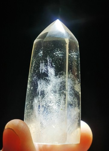 Lemuriano "Plumas de Ángel Azul" Cuarzo Punta Natural Cristal Curación Áspera - Imagen 5 de 8