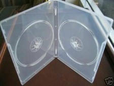 100 High Quality 14MM Double DVD Cases w/Booklet Clips, Super Clear - PSD49
