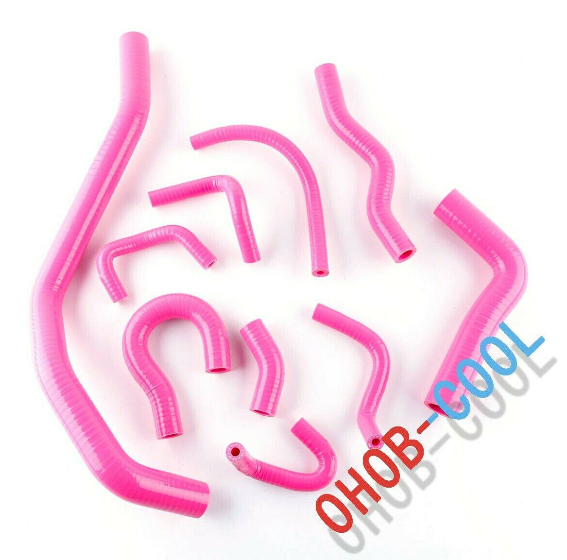 Pink For 88-91 90 89 Honda Civic CRX D15 D16 EE ED Silicone Radiator Heater  Hose