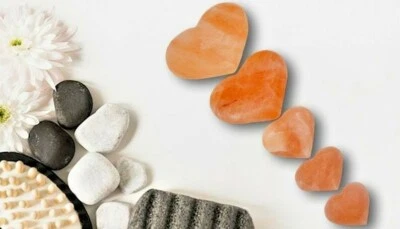 HIMALAYAN AROMA Himalayan Pink Salt Massage Stone, Therapy Massage Bar, Skin Care, Set of 3