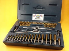 40 Pc Tap & Die Set Metric Tap Set MM Titanium Drill Hog® Lifetime Warranty