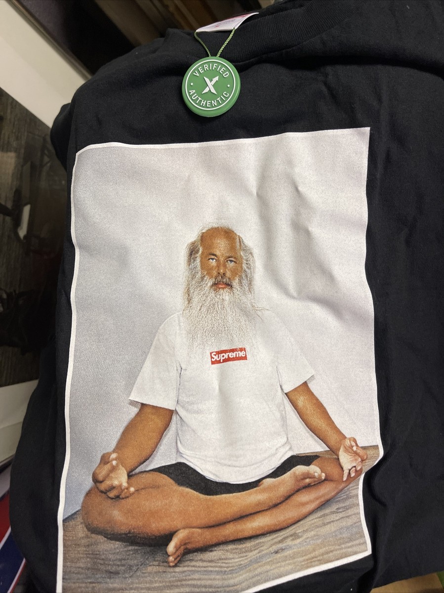 Supreme Rick Rubin Photo Graphic Short Sleeve Black Tee T-Shirt Sz