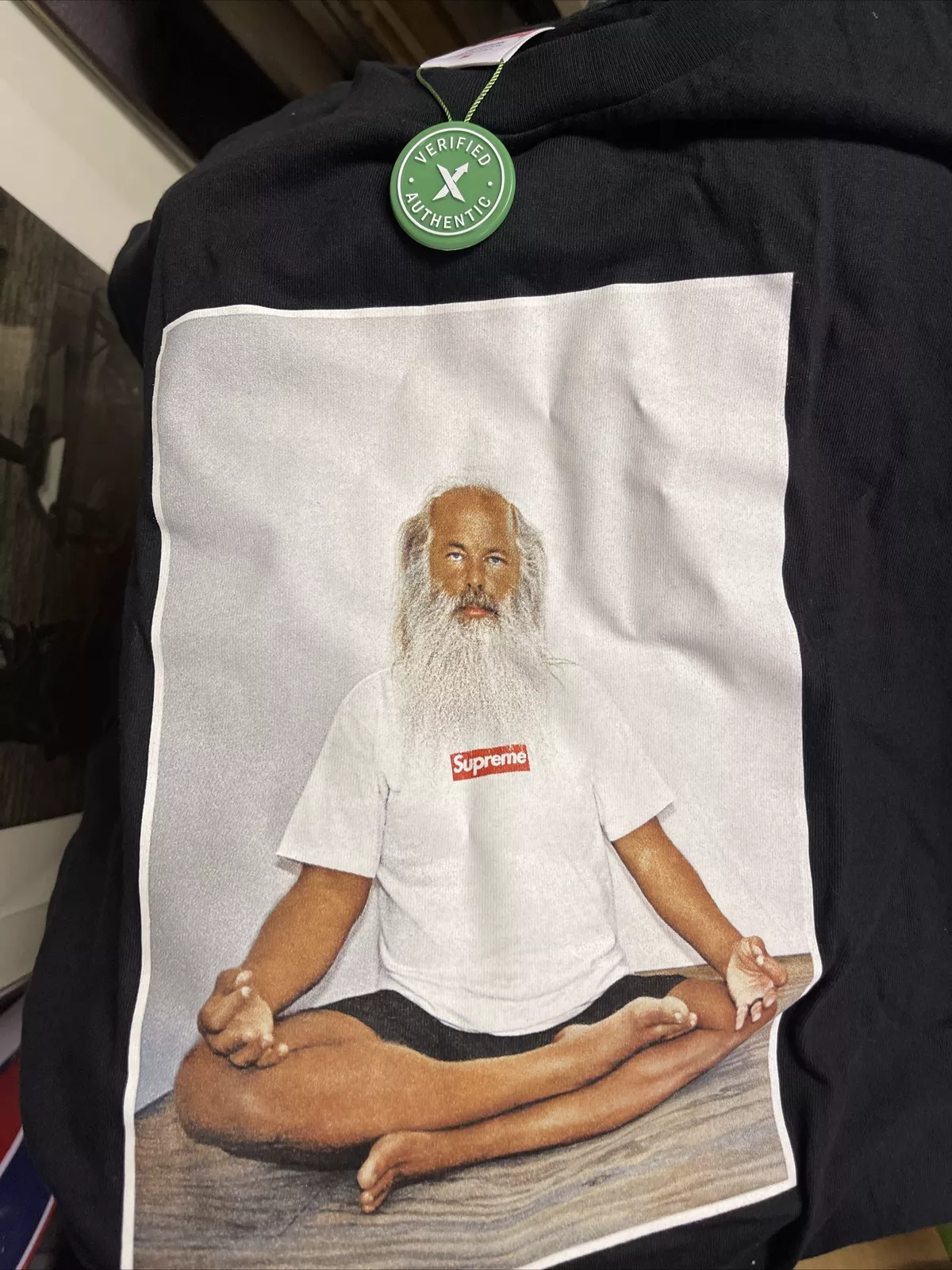 T shirt noir à manches courtes photo Supreme Rick Rubin taille moyenne