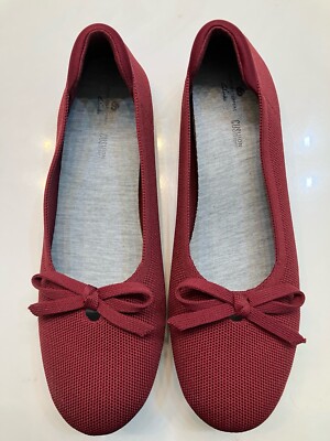 NWOB Clarks Cloudsteppers Burgundy Slip on Shoes Loafers Size US 10M