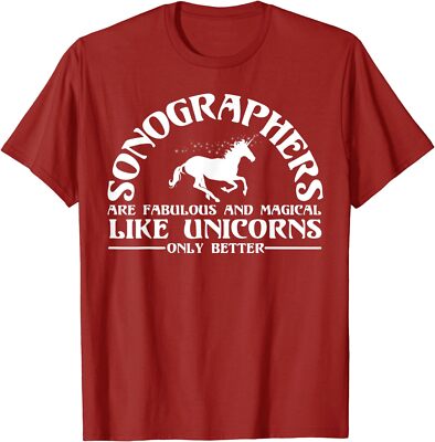 Funny Medical Sonographer Appreciation Unicorn Unisex T-Shirt