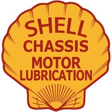 Shell Oil Chassis & Motor Lubrication NEW Sign: 40" Dia. Tall Diecut USA STEEL