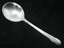 Wm. Rogers MFG Co. Triumph Round Bowl Soup/Gumbo Spoon NO Monogram 7 1/8" Long