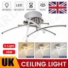 5-Light LED Ceiling Lights Kitchen Living Room Bedroom Pendant Wall Lamp UK