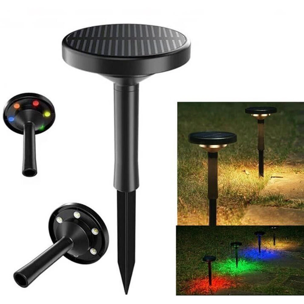 Kit 4 Faretti Solari RGB Con Telecomando – 12 Modalità, IP66, Batteria 5000 MAh