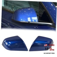 Left Right Side Rearview Mirror Cover Cap For Tesla Model Y Blue for Model Y