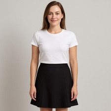 Calvin Klein Women  s Size 2 Black Flared Stretch Knee-Length Skirt Career Essent