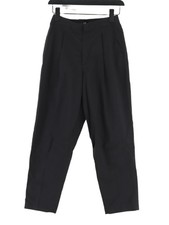 Uniqlo Women's Suit Trousers XS Black 100% Polyester Straight Dress Pants