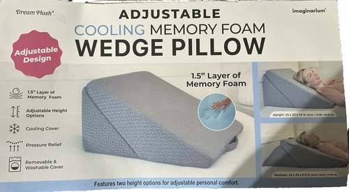 Dream Plush Adjustable Wedge Pillow with Cooling Cover – Multi-Position Support