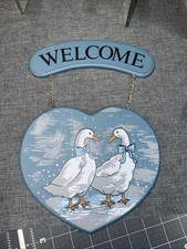 90 s Geese Welcome Vintage Decor Heart Shaped...