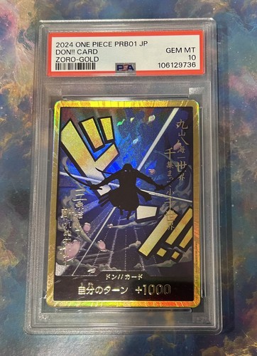 ONE PIECE Premium Booster The Best DON!! Card Zoro Gold PSA 10 PRB-01