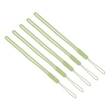 19cm Silicone Wrist Strap Lanyards, 5 Pcs Short Lanyard, Green
