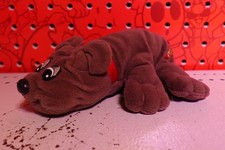 Vintage 1985 Tonka Pound Puppies PP Small Mocha Brown Stuffed Dog Plush 8