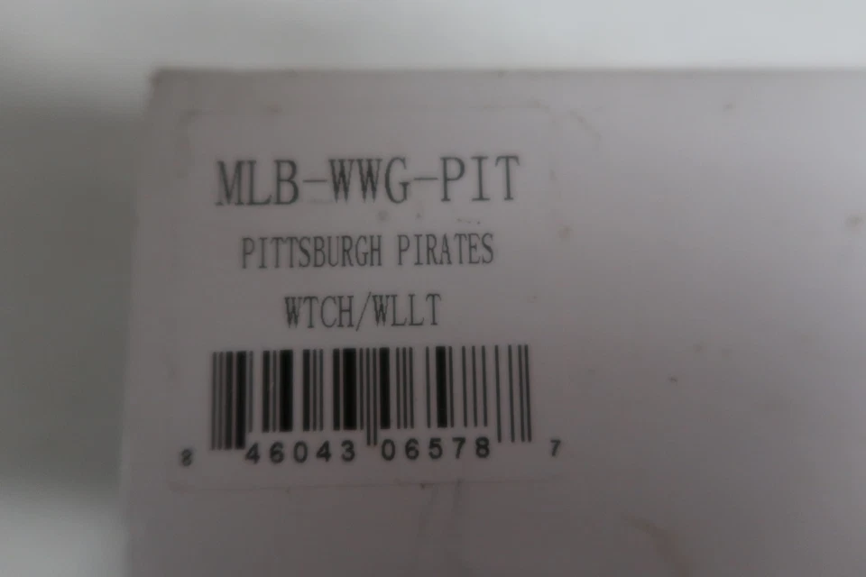 MLB Men's Black Watch & Leather Wallet Set Game Time 1997-2011 PIRATES Logo NEW - Image 3 of 3