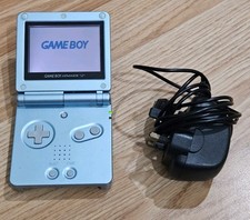 Nintendo Game Boy Advance SP AGS-001 Pearl Blue With Charger