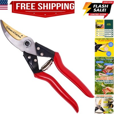 ForgedPRO 8.75'' Heavy Duty Professional Titanium Bypass Pruning Shears - Use ...