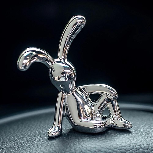 Nordic Silver Rabbit Statue Bunny Sculpture Modern Animal Home Gift Decor - Picture 6 of 35
