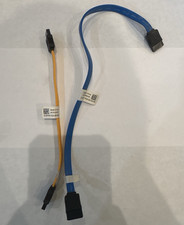 Dell Lot of 2 SATA Female to SATA Female Data Cables 1:1 Blue/Yellow 0VTND