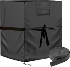 Heavy Duty Outdoor Air Conditioner Cover with Windproof Straps, 34x34x30 Inches
