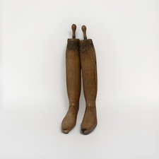 Antique Wooden Riding Boot Trees — Matched Pair, Late 19th/Early 20th Century