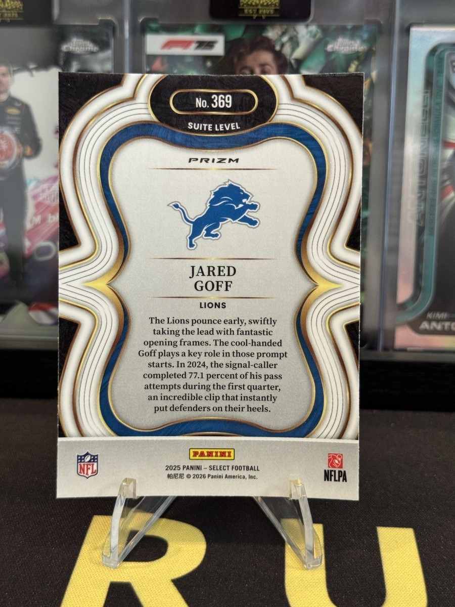 2025 Panini Select Suite Level Jared Goff #369 Detroit Lions