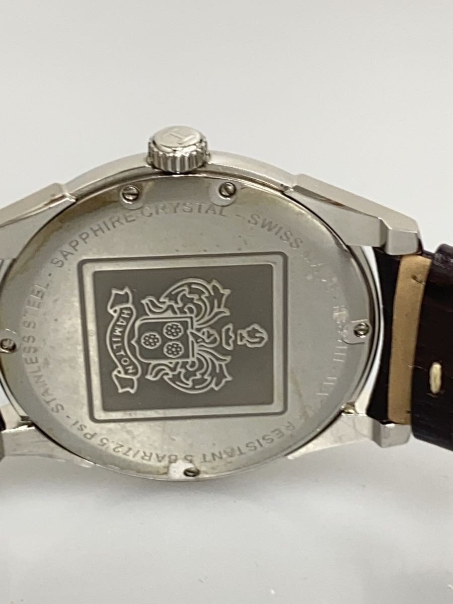 HAMILTON Quartz Watch Analog Leather Silver Brown H385111 image 3