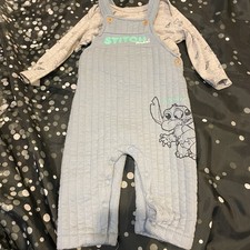Disney Stitch Lilo Stitch Toddler Overall Set Size 12 Mo