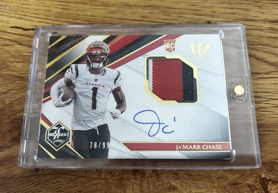 2021 Panini Limited JA'MARR CHASE Rookie Patch Autograph #107 /99