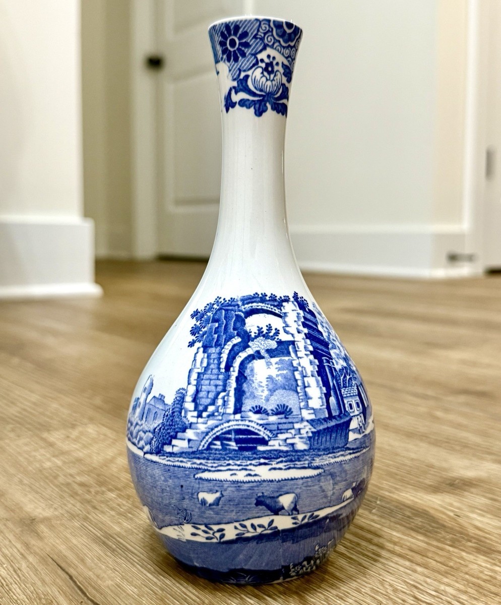 Spode Blue Italian Vase 7 3/4