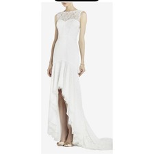 BCBG Max Azria White Lace Clarissa Wedding Gown Mermaid Dress NWT $598, Size 2