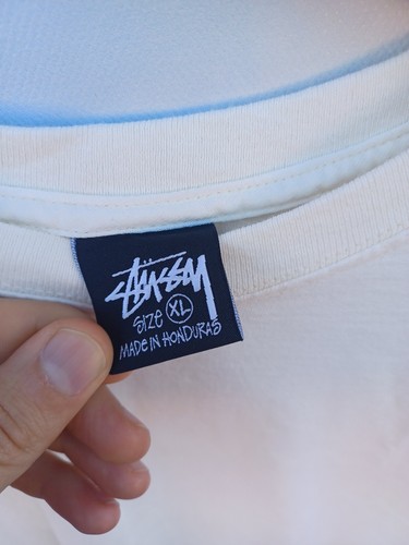 Camiseta Stussy Usada Para Hombre Teñida de Cerdo Buana Natural Blanca (Talla XL) #0575 - Imagen 3 de 3