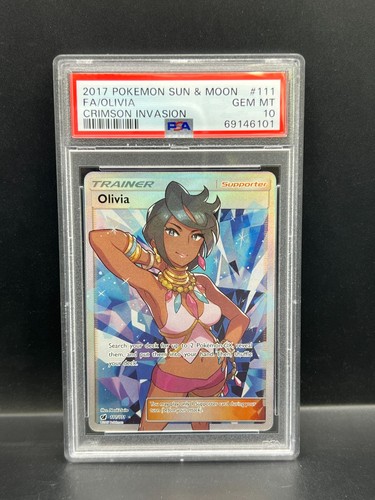 Pokemon PSA 10 GEM MT Olivia 111/111 Crimson Invasion FA Holofoil 2017 S#6101 - Picture 1 of 2