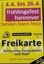 Ticket Freikarte Frühlingsfest Hannover, 04.-26.04.2026