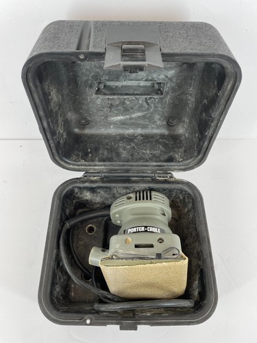 Porter-Cable Model 340 1/4 Sheet Orbital Palm Finish Sander w/ Case USA Made